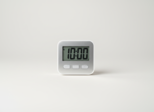 Heilsitzung Daumen Schmerzen Symbolbild elektronischer Timer 10 Minuten schnelle Hilfe